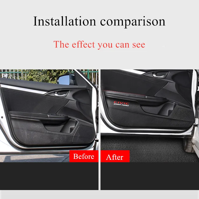 4 шт./компл. двери автомобиля Противоударная накладка протектор коврик дети анти