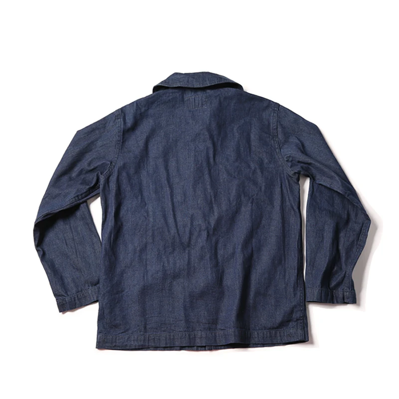 Bronson Repro USN Dungaree джемпер 1922 модель ВИНТАЖНАЯ ДЖИНСОВАЯ шаль воротник куртки для мужчин