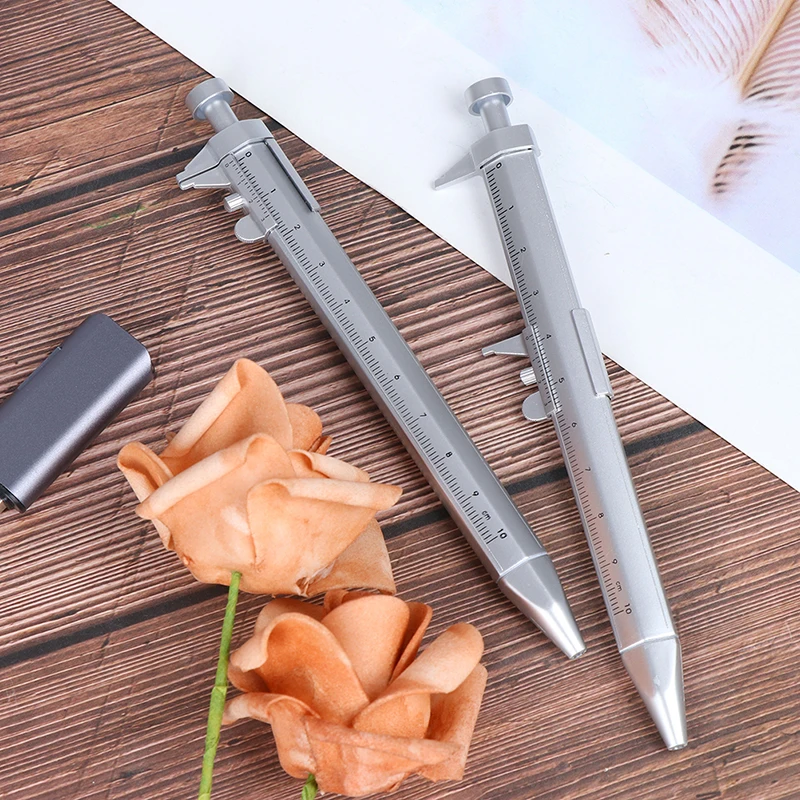 

Vernier Caliper Roller Ball Pen Writing Supplies school Stationery tools Novelty Appearance Ballpoint Pen Multipurpose Toy pen