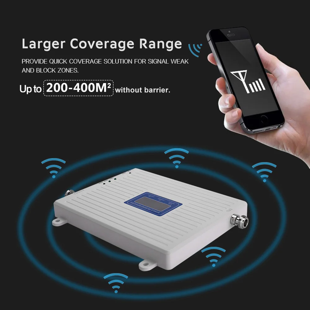 Трехдиапазонный мобильный ретранслятор GSM 900 UMTS 2100 4G 1800 усилитель сотового