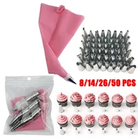 2650 pcs cream nozzles pastry tool reusable silicone pastry bag tip kitchen diy cake icing piping cream decorating nozzle