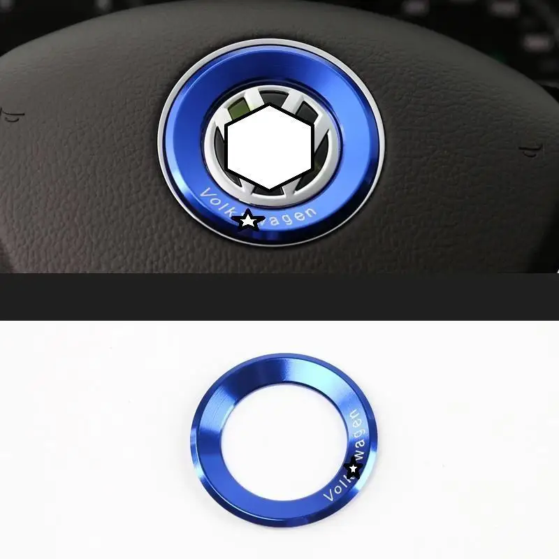 Steering Wheel Interior Decorative Auto Chromium Accessory Parts Protecter Covers 10 11 12 13 14 15 16 17 FOR Volkswagen Tiguan |