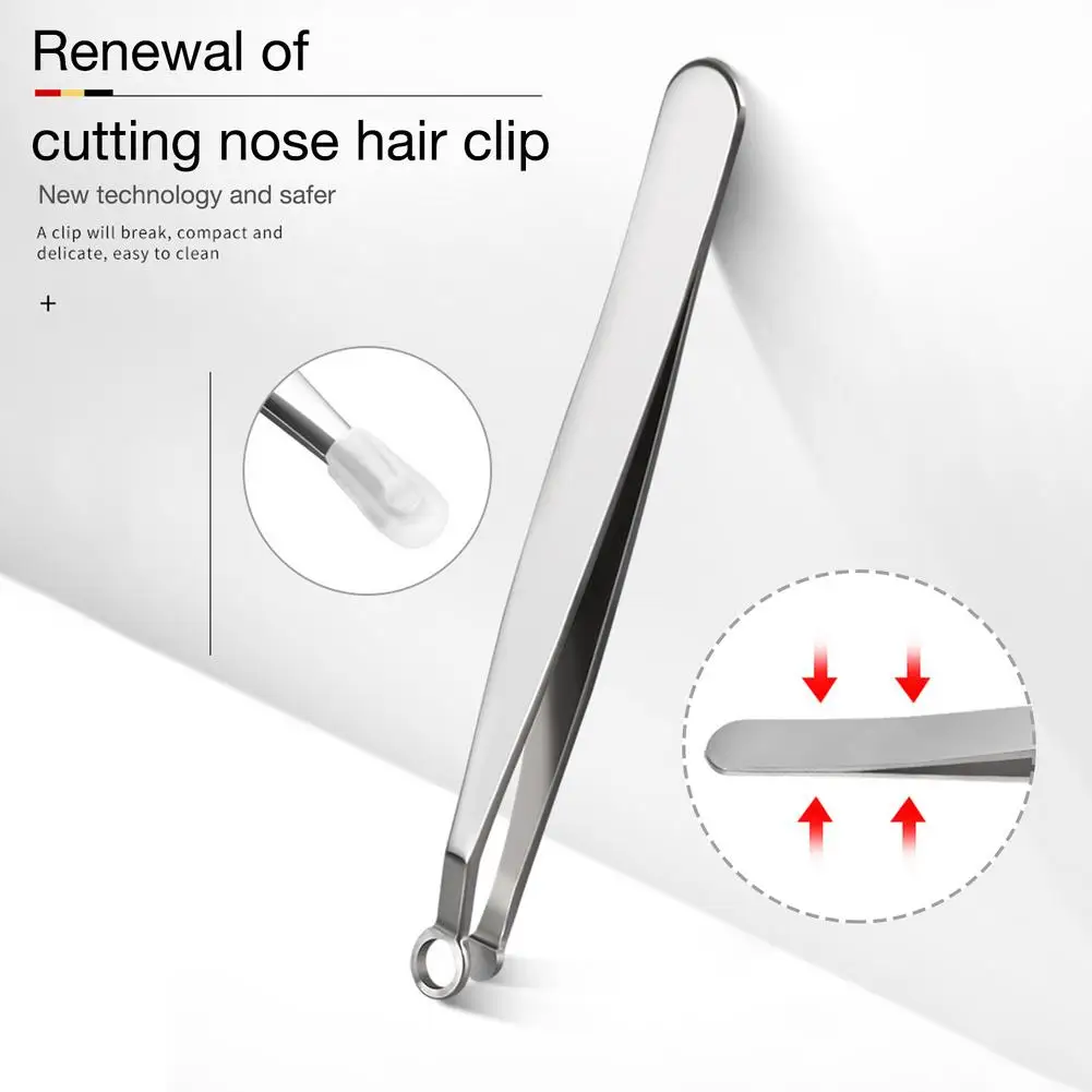

Nose Hair Trimming Tweezers Stainless Steel Multifunction Nose And Ear Hair Trimmer Multi-function Round-tipped Nose Hair Clip