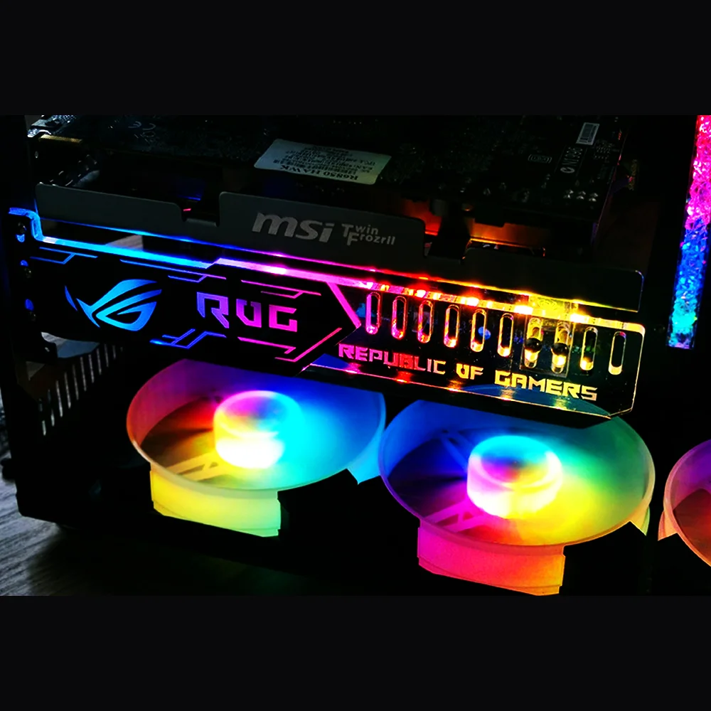 RGB25 RGB Графика карты Стенд с красочными светильник 5V Big4Pin поставить держатель для