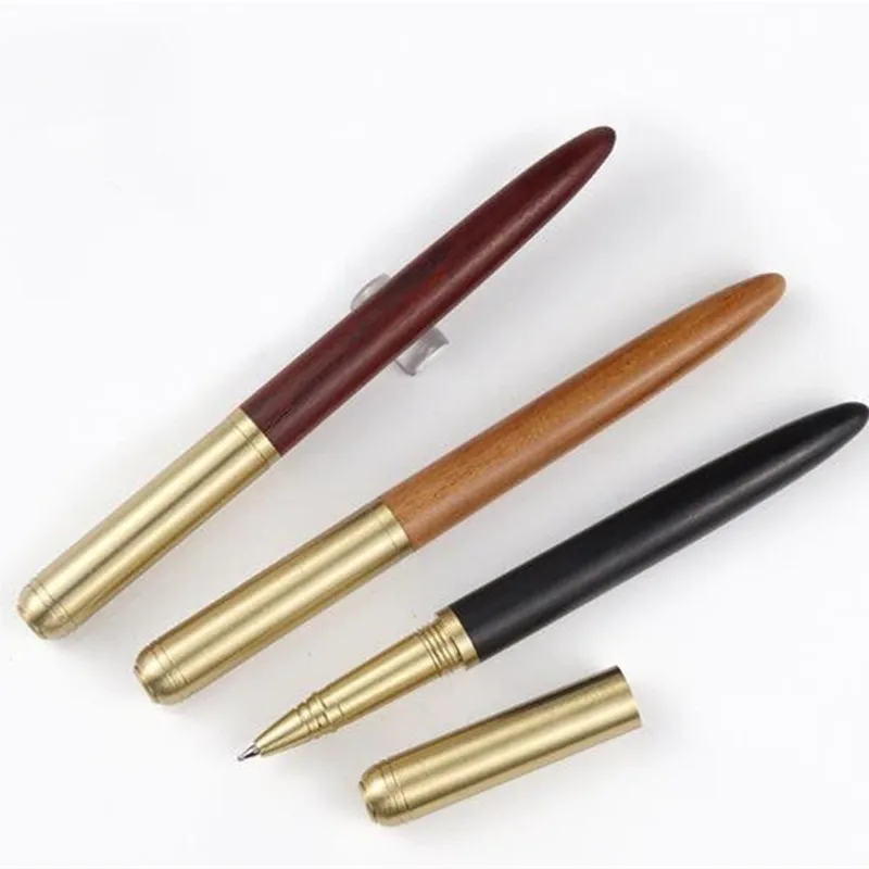Набор деревянных шариковых ручек из латуни 0 5 мм чернильная Шариковая ручка для