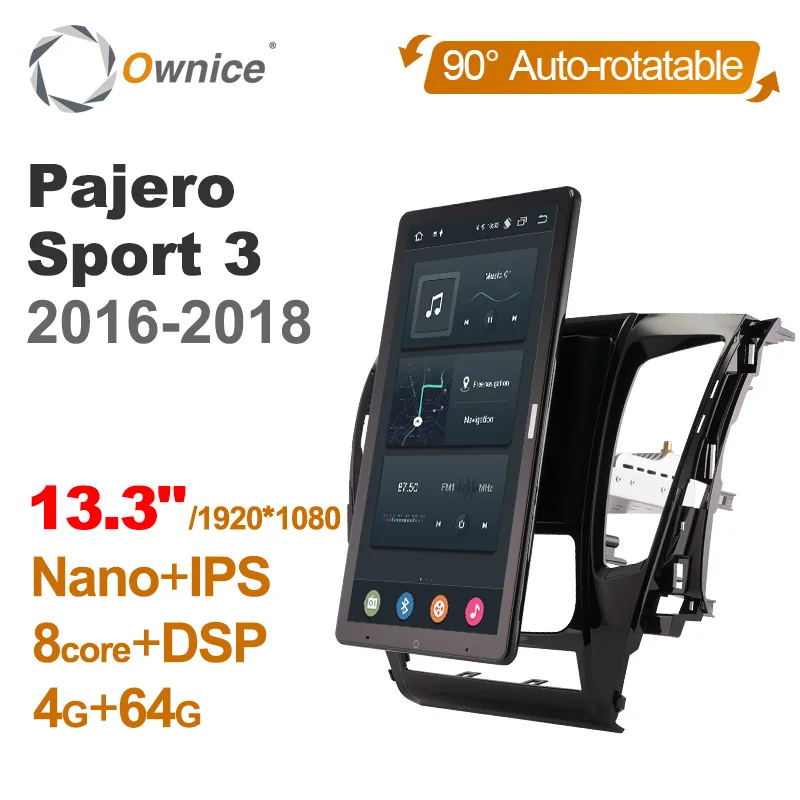 Автомагнитола Ownice 13 3 дюймов 1920*1080 Android 10 0 GPS для Mitsubishi Pajero Sport 2016-2018 | Автомобили и