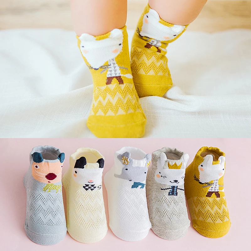 5 Pairs/Lot 0-3Y baby boy girl socks newborn boys girls set spring summer 2020 cartoon cute infant sock for kids sokken | Детская одежда