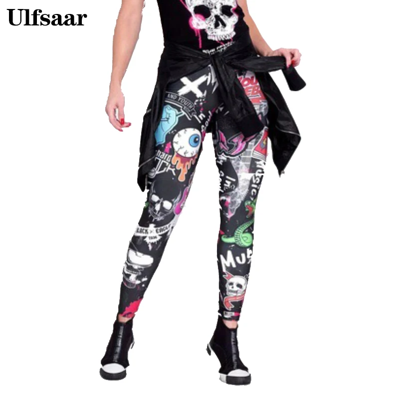 

Women Digital Cartoon Printing Workout Leggings High Waist Push Up Fitness Slim Leggings Women's Fashion Gym Leggins Pants