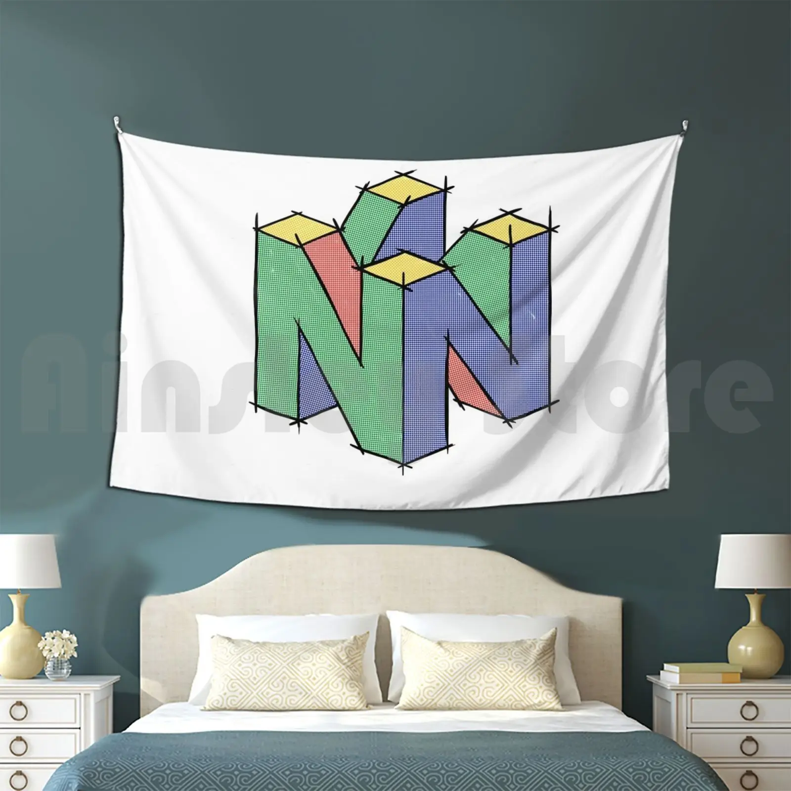 Гобелен N-Hat N64 64 Ретро видео игровая консоль 90-х японский Поп Арт Урбан |