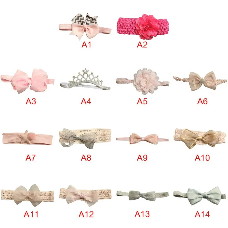 2019 Детская повязка для волос цветок девочки розовые Ленточные резинки маленьких