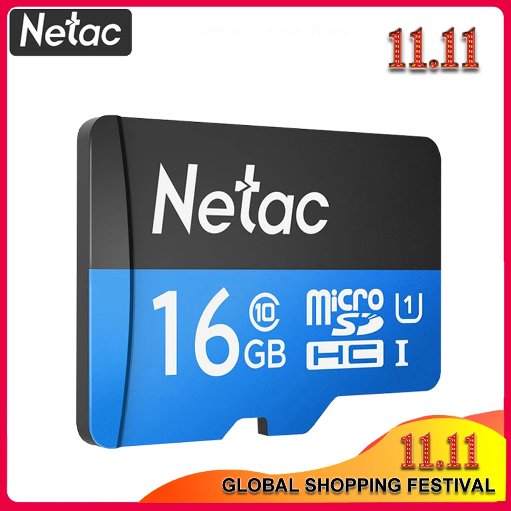 Netac Micro SD карта P500 класс 10 16 ГБ 32 ГБ 64 Гб карта памяти C10 Mini SD карта SDHC SDXC UHS-I TF карта для смартфонов/ТВ