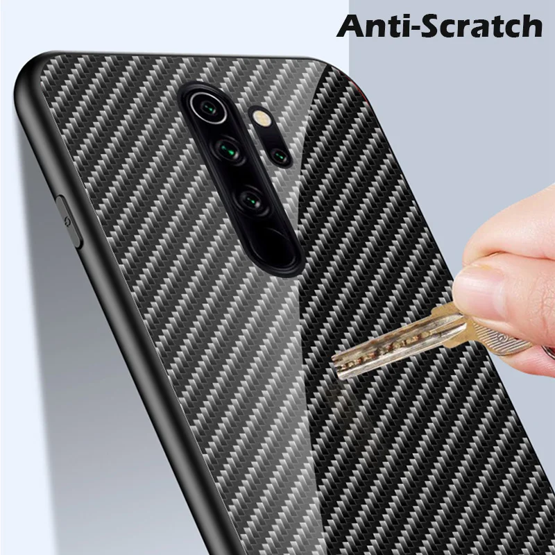 Стеклянный чехол для Xiaomi Redmi Note 9 Pro 9S 8A 8T Mi 10 9T CC9E K20 K30 чехлы из углеродного волокна