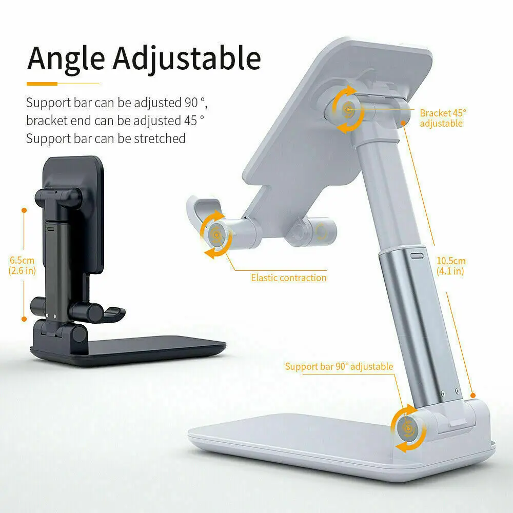 folding retractable mobile phone stand desktop holder portable tablet stand lazy people stand easy mount stand phone acc free global shipping