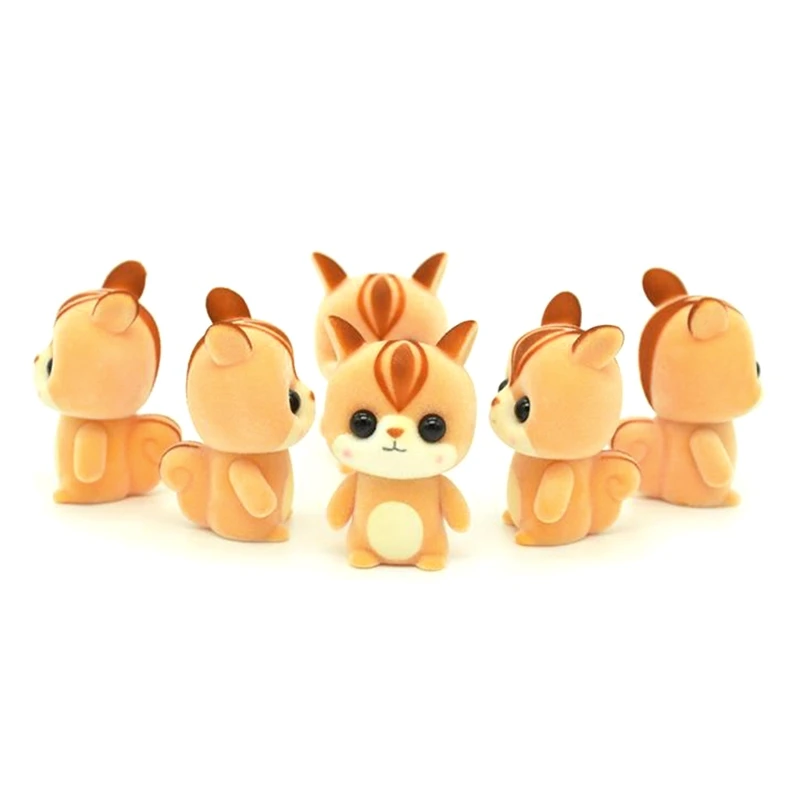 Милая белка плюшевая кукла игрушки набивное животное флокирование детские