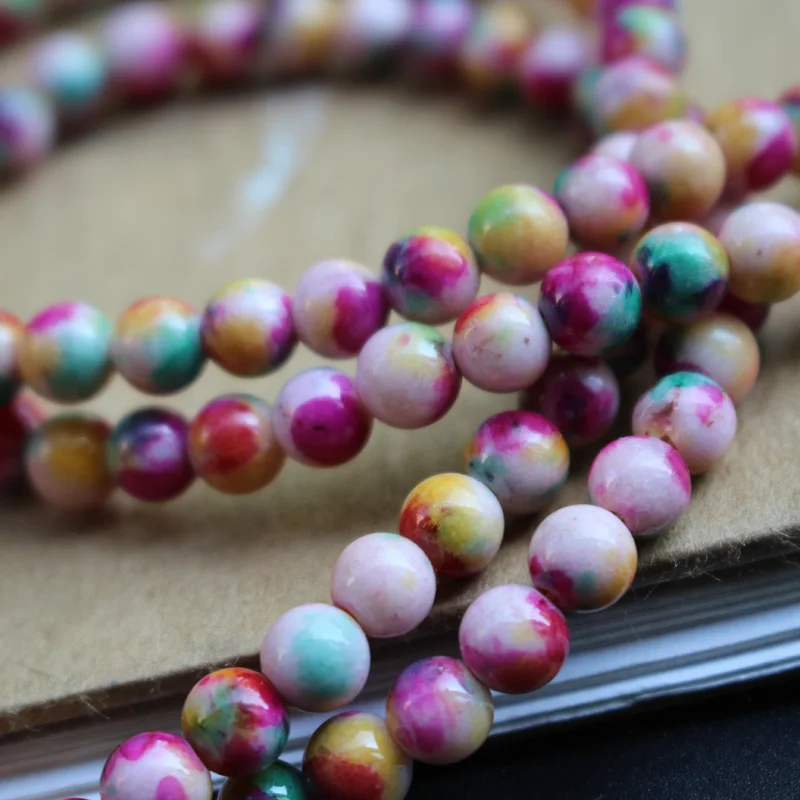 

Бусины круглые, 6 мм, для изготовления ювелирных изделий, 63 шт./нитка