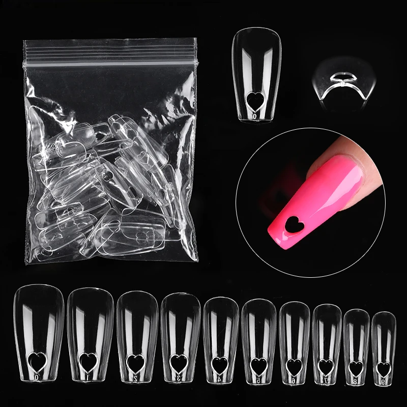 48Pcs/Bag Extension False Nail Tips Full Cover Sculpted Fake Finger UV Gel Polish Assistant Art Tools Quick Build | Красота и