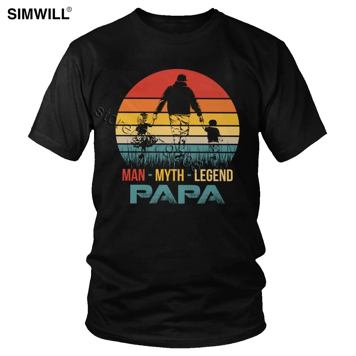 

Vintage Dad And Son T Shirt Man Myth Legend Papa T-shirt Short Sleeves Cotton Summer Tee Retro Graphic Tops Father's Day Gift
