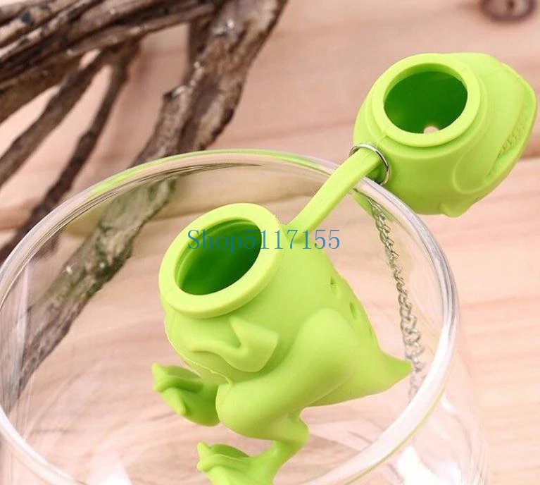 

Dinosaur Tea Infuser Loose Leaf Strainer Herbal Silicone Filter Diffuser Popular New 100PCS