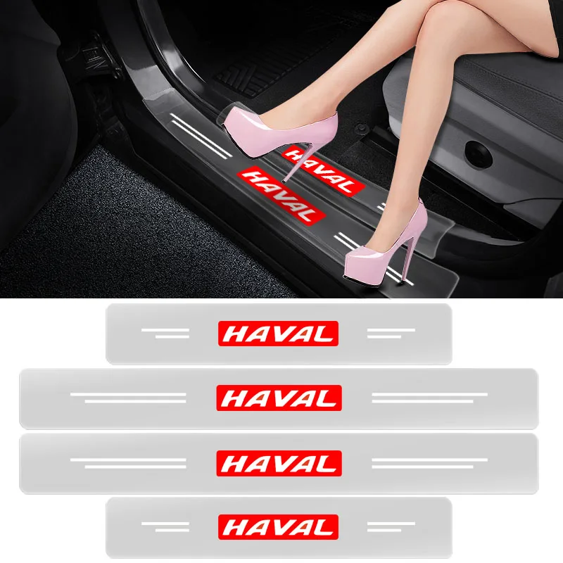 

4Pcs 3D Transparent Car Door Threshold Sill Protective Stickers for Haval All Models H1 H8 H9 H2 H3 H4 H6 H7 H5 M6 H2S H6coupe