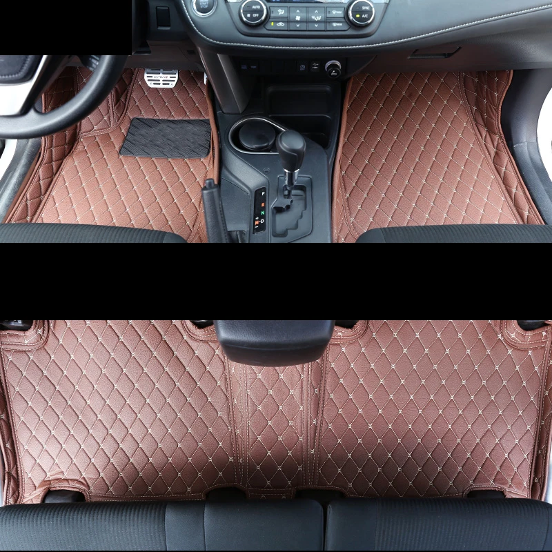 Lsrtw2017 кожаные автомобильные коврики для toyota rav4 2013 xa40 аксессуары коврик для ног авто интерьер