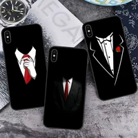 man suit shirt tie phone case for iphone 13 12 11 mini pro xs max 8 7 6 6s plus x 5s se 2020 xr