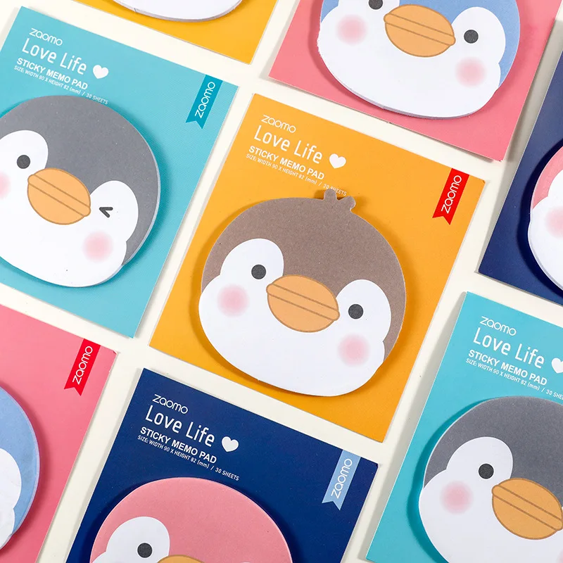 Creative Cartoon Cute Little Penguin Pattern Post-it Notes Office Learning N Times Stickers Students Supplies Stationery |