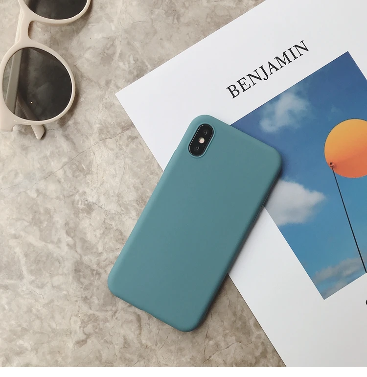Силиконовый чехол для iPhone 11 Pro Max, чехол из мягкого ТПУ, матовый цветной чехол для телефона s, чехол для iPhone 6 7 8 Plus 6S XS Max XR X Etui