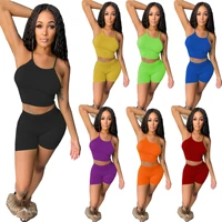 adogirl women crop top biker shorts 2 piece set fashion streetwear summer outfits casual solid tracksuit matching sets plus size