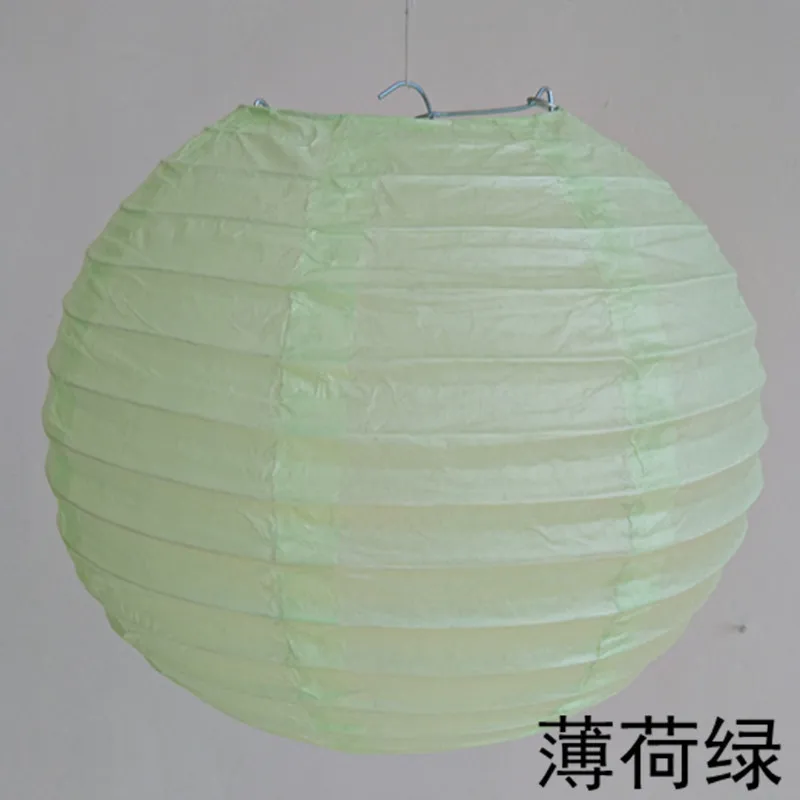 2pcs-Mint Green 2 2 шт. 4/6/8/10/12/14/16 дюймовый круглый одежда для свадьбы, дня рождения Бумага украшения-фонарики, подарок, ремесло, сделай сам, светильник подвесной шар - Цвет: 2pcs-Mint Green 2
