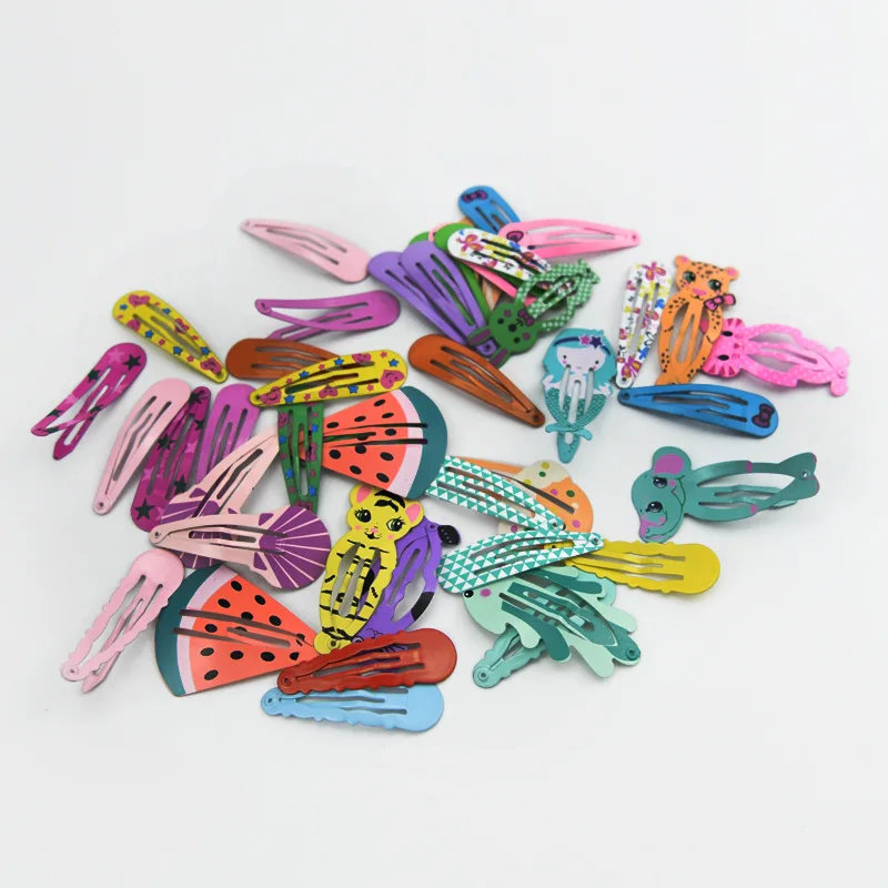 5 см разноцветные металлические заколки для волос с изображением животных