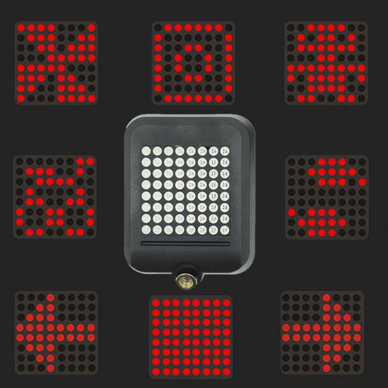 64 светодиодный USB Перезаряжаемые Смарт тормозной проекции красный лазерный