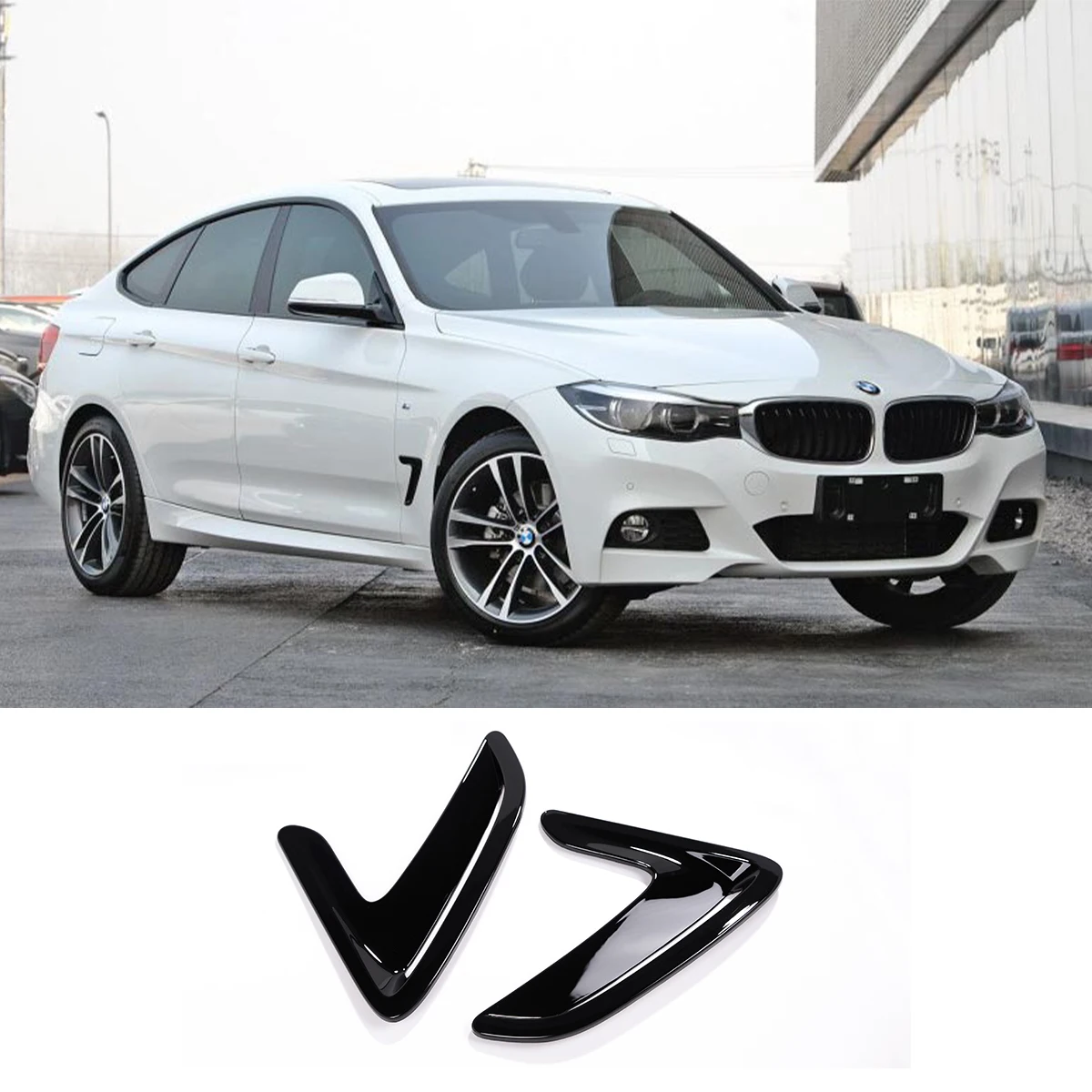 

Car Styling Side Body Air Vent Covers Trim for BMW 3 Series GT F34 2013-2019 Fender Decoration Stickers Car Exterior Accessories