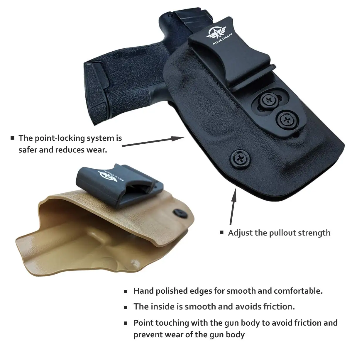 POLE.CRAFT Sig 365 Holsters IWB Kydex Holster Fit: Sauer P365 Concealed Carry - for | Спорт и развлечения