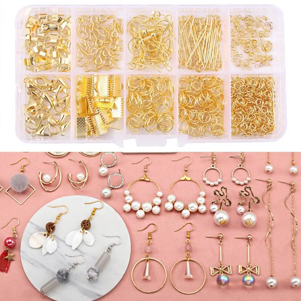 I -Jewelry 710Pcs/Set Earings Supplies Kit DIY Complete Variety Metal Jewelry Making with Hooks Findings for Home - купить по