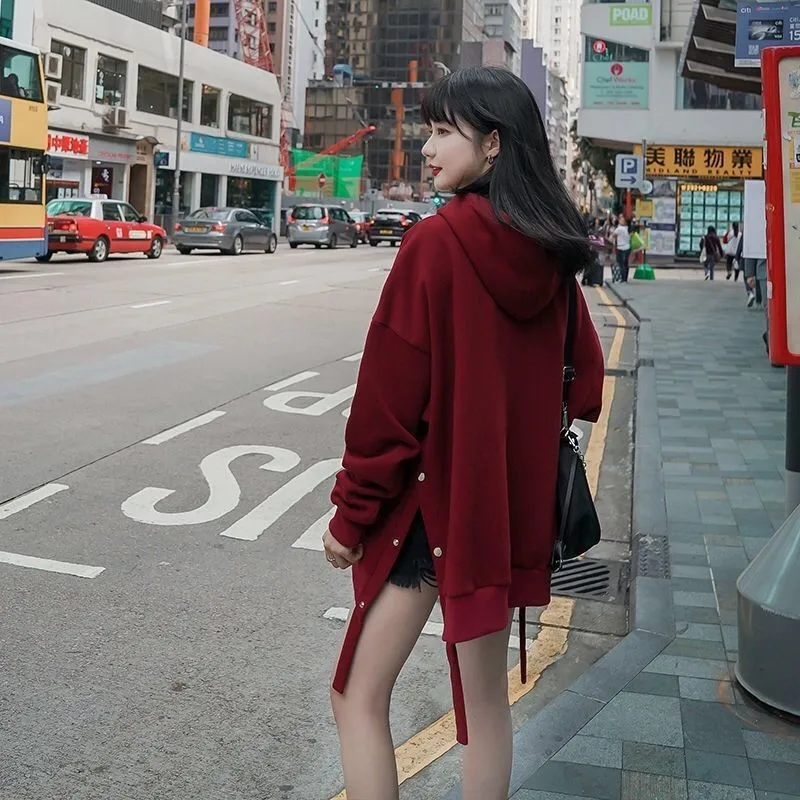 

Womens Sweatshirt Pullover Spring Korean Loose Long Sleeve Casual Tops For Women Harajuku Female Clothing Streetwear Hoodie New