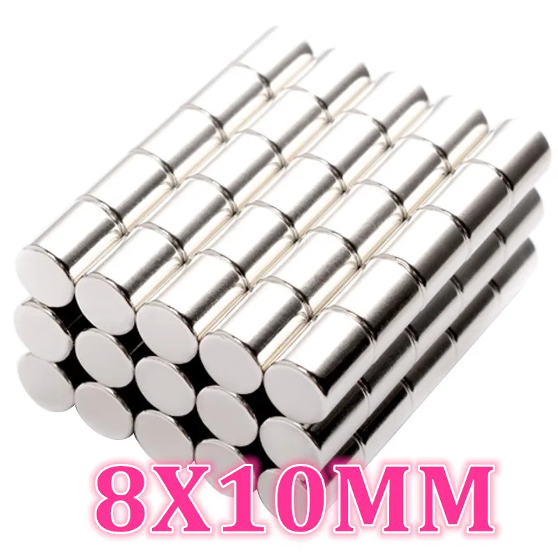 50/100 шт. Samll магнит Неодимовый Диск Dia8mm x 2 мм 8X1 8X3 8X4 8X5 8X8 8X10 N35 мини круглый диск