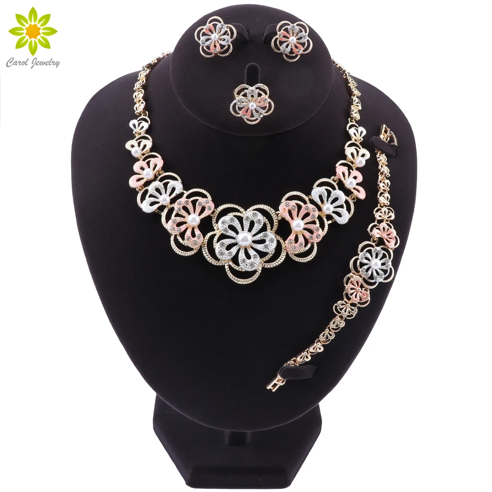 Свадебный подарок Дубай золотые Ювелирные наборы для женщин Свадебные