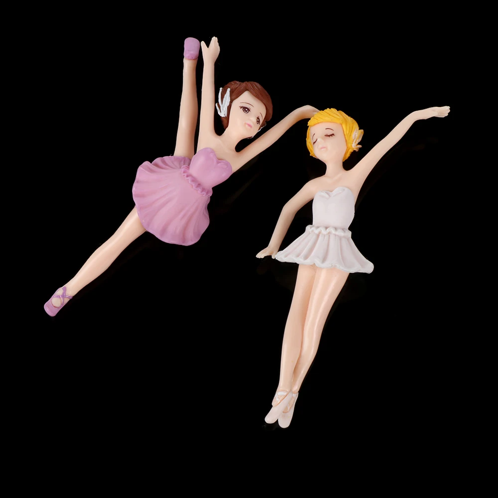 Балерина Танцующая девочка Любовь Смола Микроландшафт Орнамент Миниатюрные Фигурки Декор для Кукольного домика Торт Свадебные Ремесла.