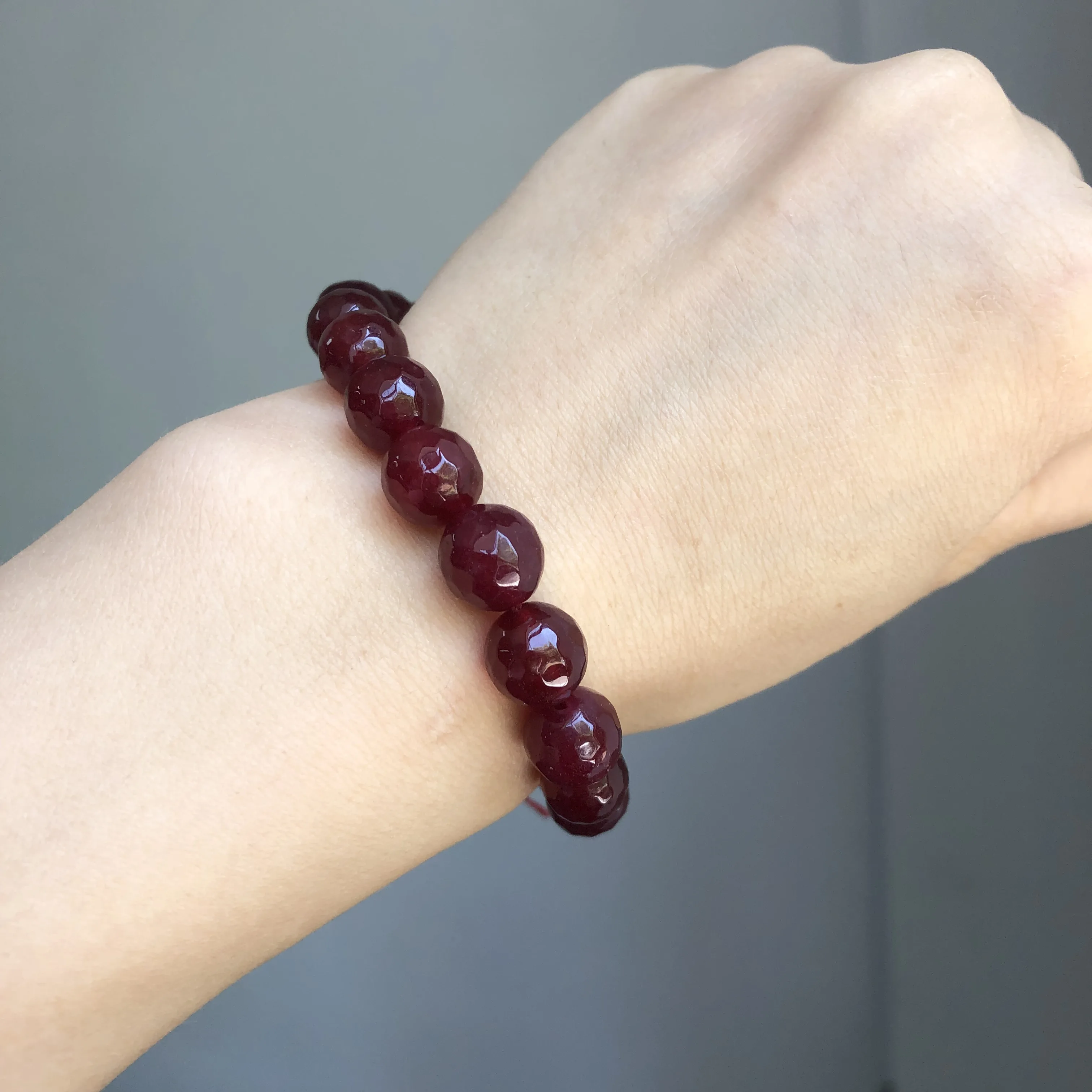 Граненный красный халцедон бусины для изготовления ювелирных изделий сделай сам