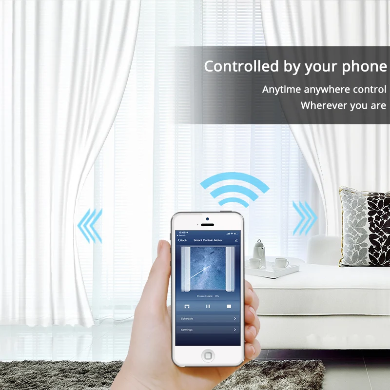 Умный автоматический карниз с Wi-Fi система слежения умный дом моторизованный