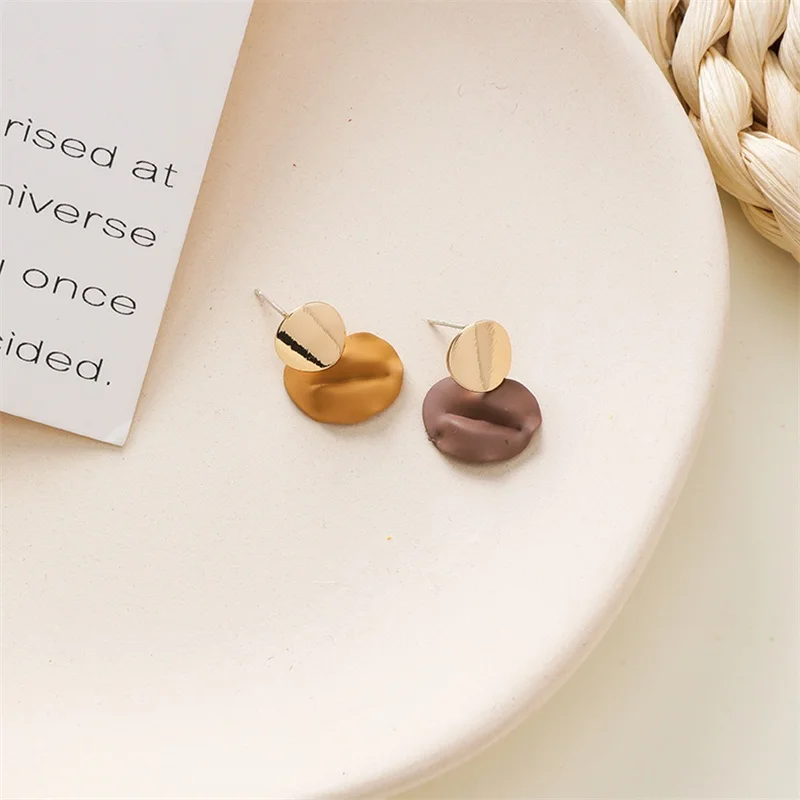 Крупные геометрические круглые серьги в стиле ретро|Серьги-подвески| |