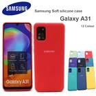 Жидкий силиконовый чехол для Samsung Galaxy A31, защитный шелковистый мягкий на ощупь чехол для samsung A31, силиконовый чехол для samsung 12 цветов