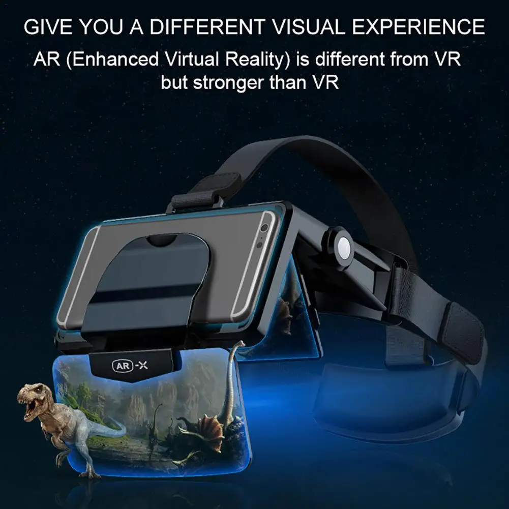 Ar очки 3D VR наушники Виртуальная реальность 3D очки картонные VR гарнитуры для 4,7-6,3 дюймового телефона для FIIT VR AR-X шлем