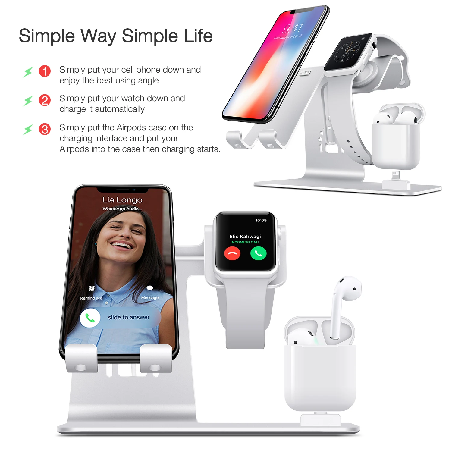 bestand 3 in 1 stand for apple iphone and watch and airpods phone holder free global shipping