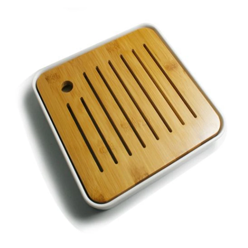 Бамбуковый Меламиновый сушеный чайный поднос для отеля бытовой дорожный набор