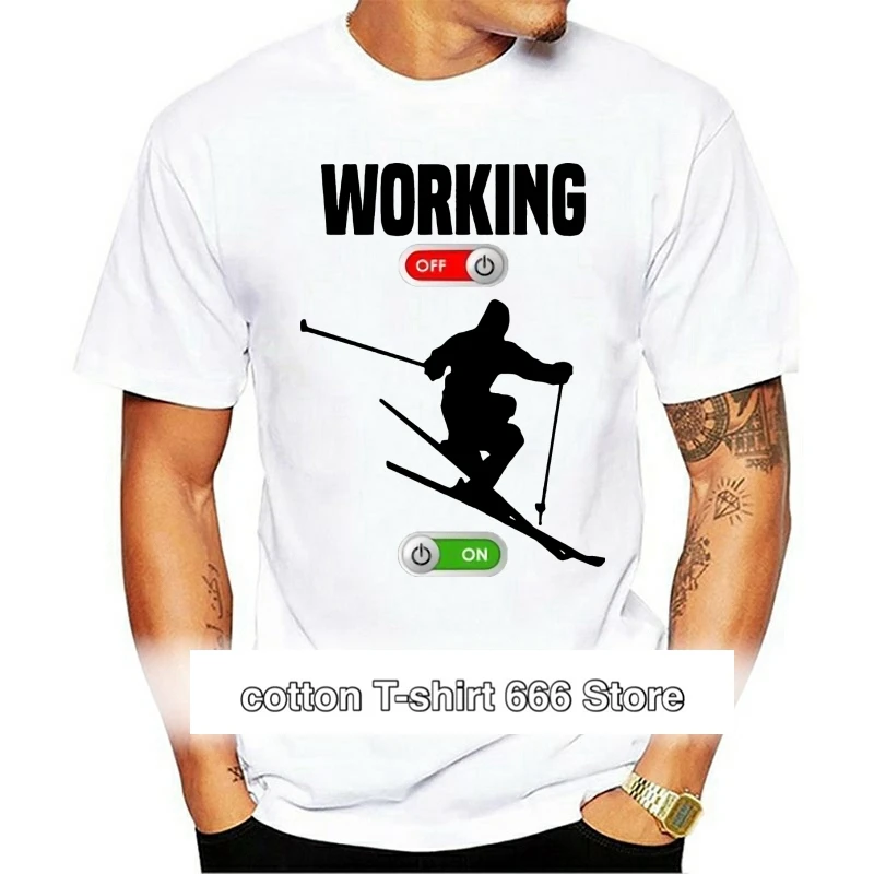 

Camiseta de Humor para hombre, ropa de work, Ski frрето, nieve, deportiva, cuello Round Do, basic, Solid Lida, de Winter