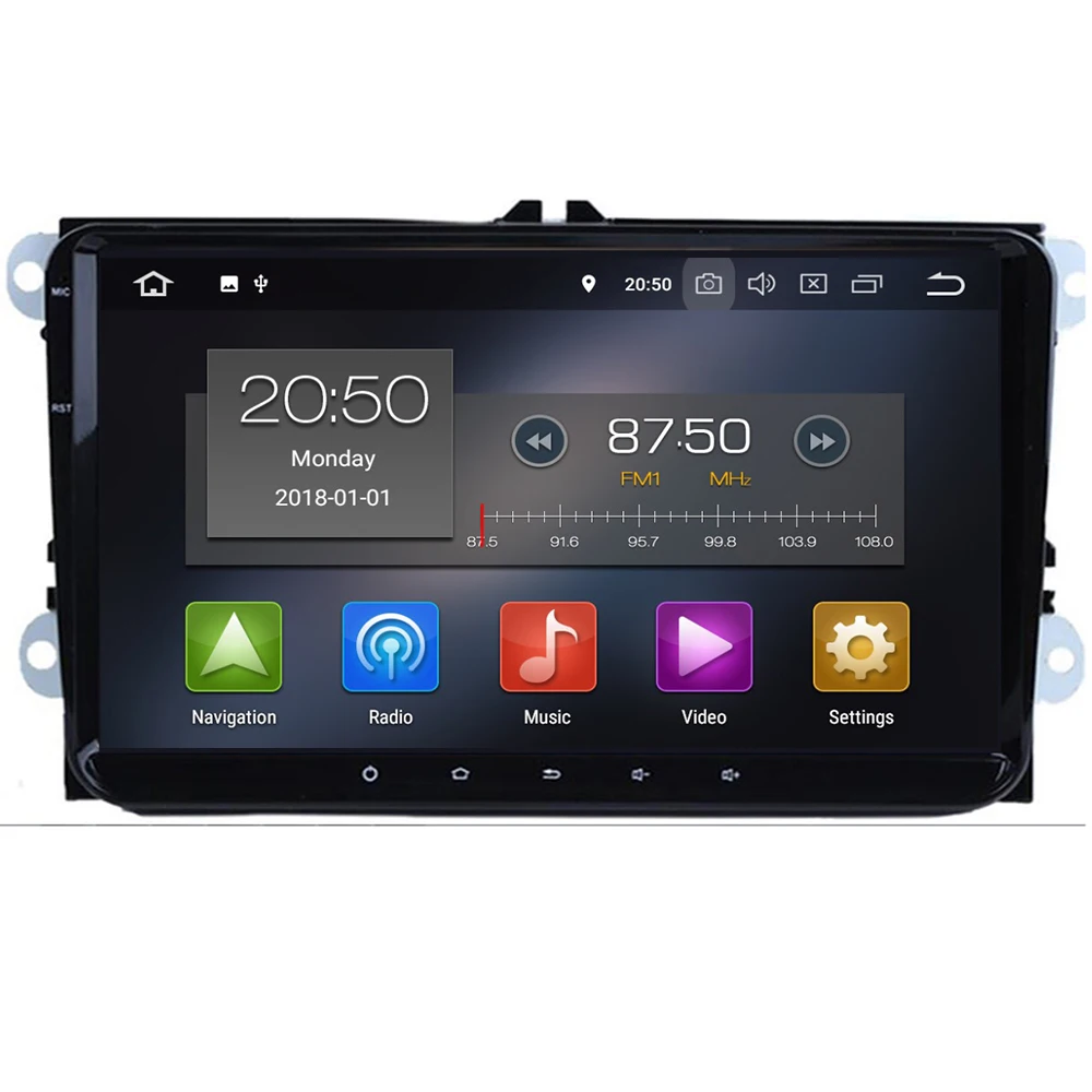 2 Din Android10 Car Multimedia GPS Navigation For Amarok Volksagen VW Passat B6 golf 56 Skoda Octavia Superb Seat Leon radio | Автомобили