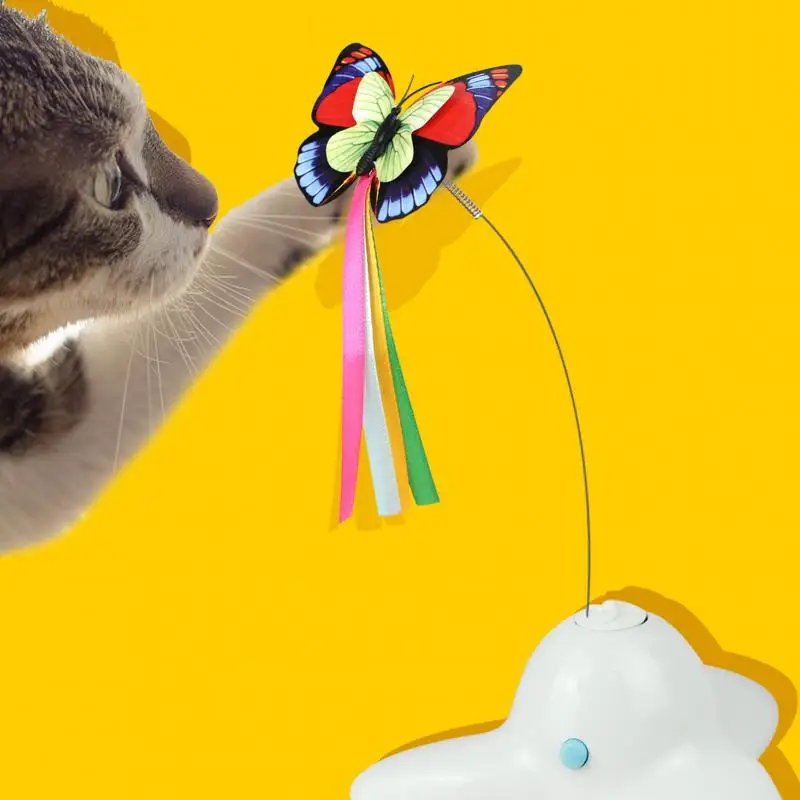 1 шт. три лепесток база бабочка кошка игрушка Бабочка забавные игрушки для собак и
