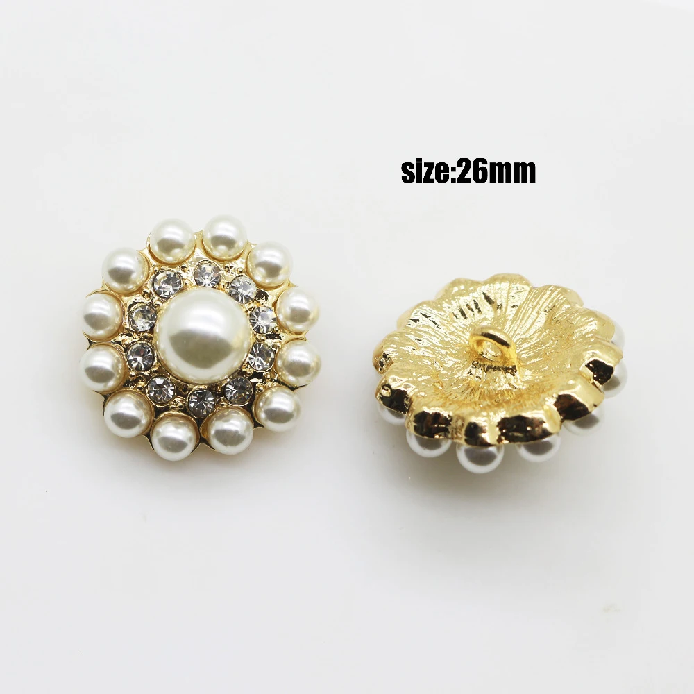 Искусственный жемчуг цвета слоновой кости стразы пуговицы 26 мм сплав ручка для