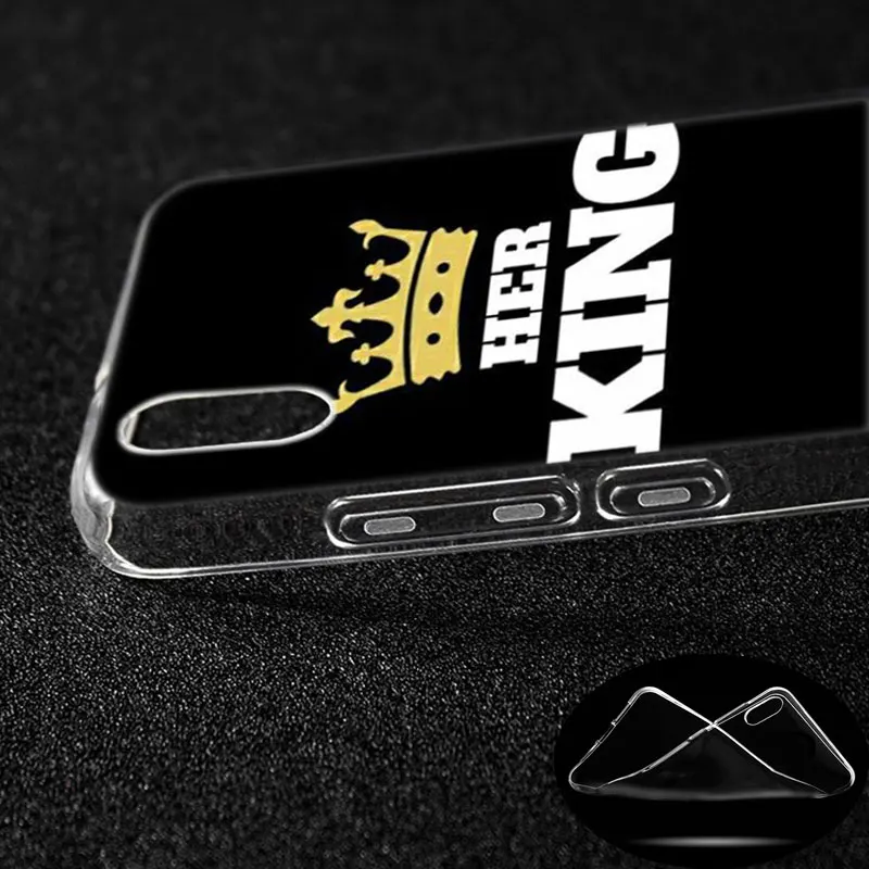 Роскошный мягкий силиконовый чехол корона король королева принцесса для Xiaomi Redmi